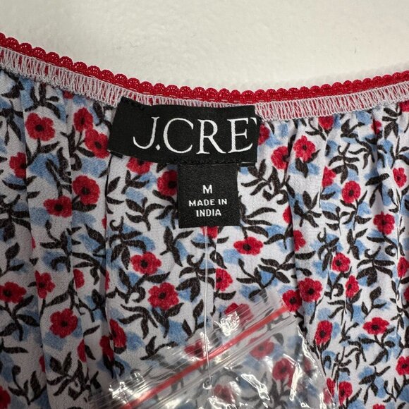 NWT J Crew Cap Sleeve Top Size M Poppy Crepe de Chine - Picture 4 of 9